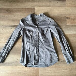 Mexx Light Gray Button-Front Shirt Jacket